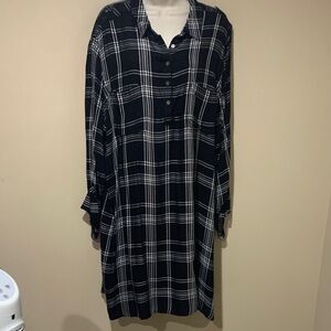 SO plaid shirt dress
